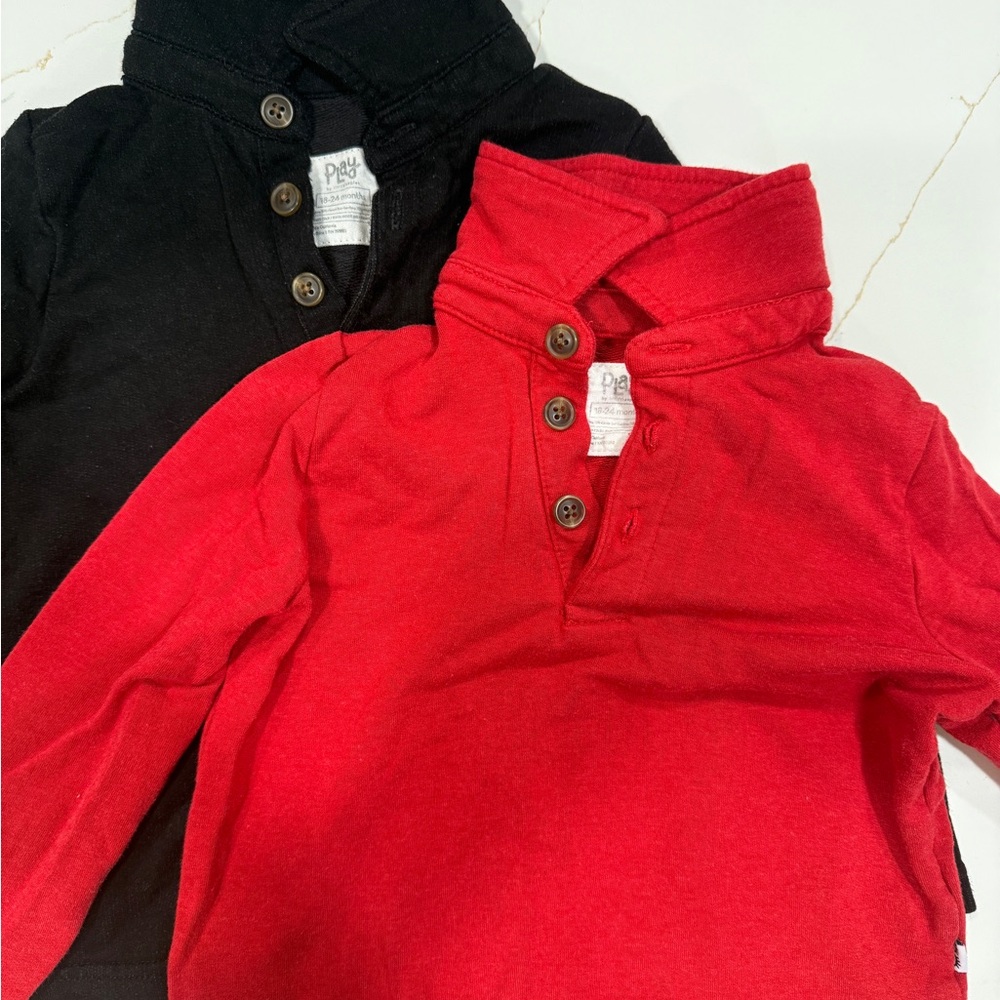 Little Sleepies Red and Black Kids long sleeve tops |size 18-24months